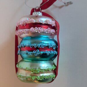 NWT Figural Macarons Ornament Christmas Tree Ashland Holiday Decoration Foodie